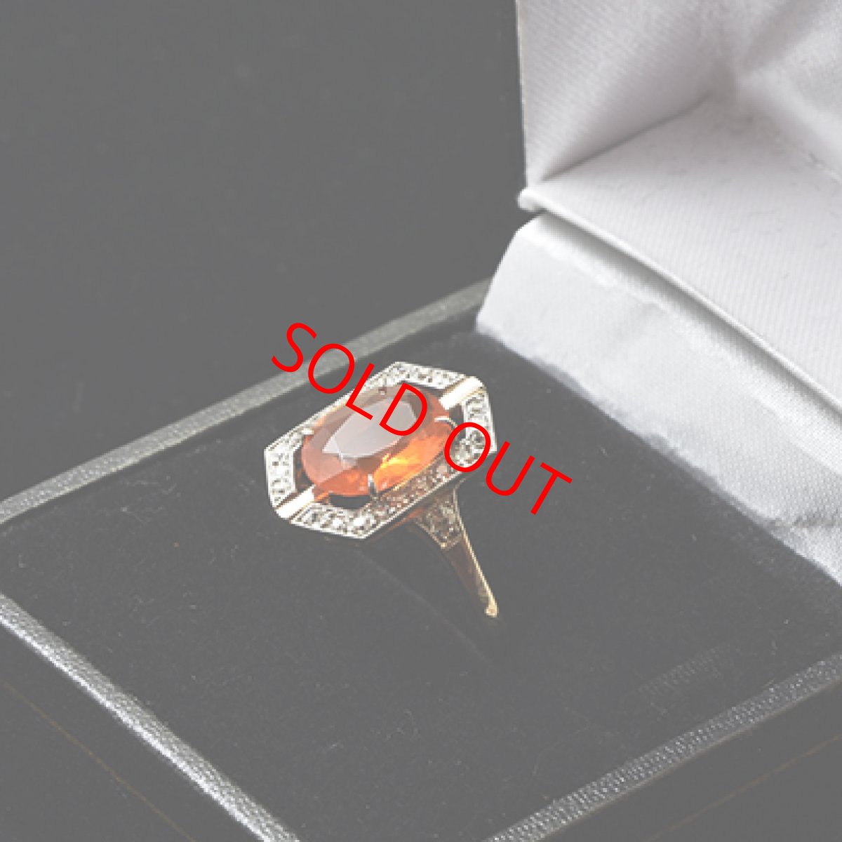 画像9: ゴールド・（ｐｔ）チェリーオパール・ダイヤモンドリング (9)