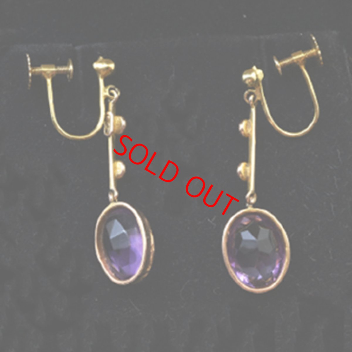 画像4: 9ct.アメシスト・パールイヤリング (4)