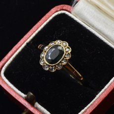 画像8: 14ct。サファイア・ダイヤモンドリング (8)