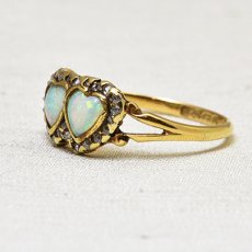 画像2: 18ct.オパール ダイヤモンドリング (2)