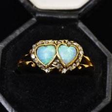 画像7: 18ct.オパール ダイヤモンドリング (7)