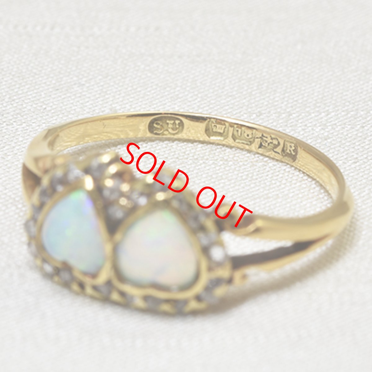 画像6: 18ct.オパール ダイヤモンドリング (6)