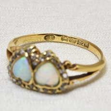 画像6: 18ct.オパール ダイヤモンドリング (6)
