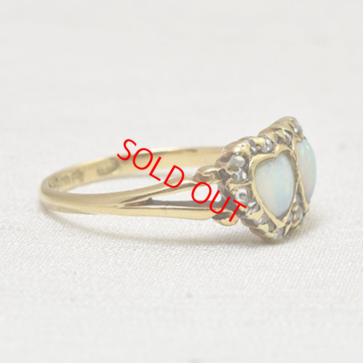 画像5: 18ct.オパール ダイヤモンドリング (5)