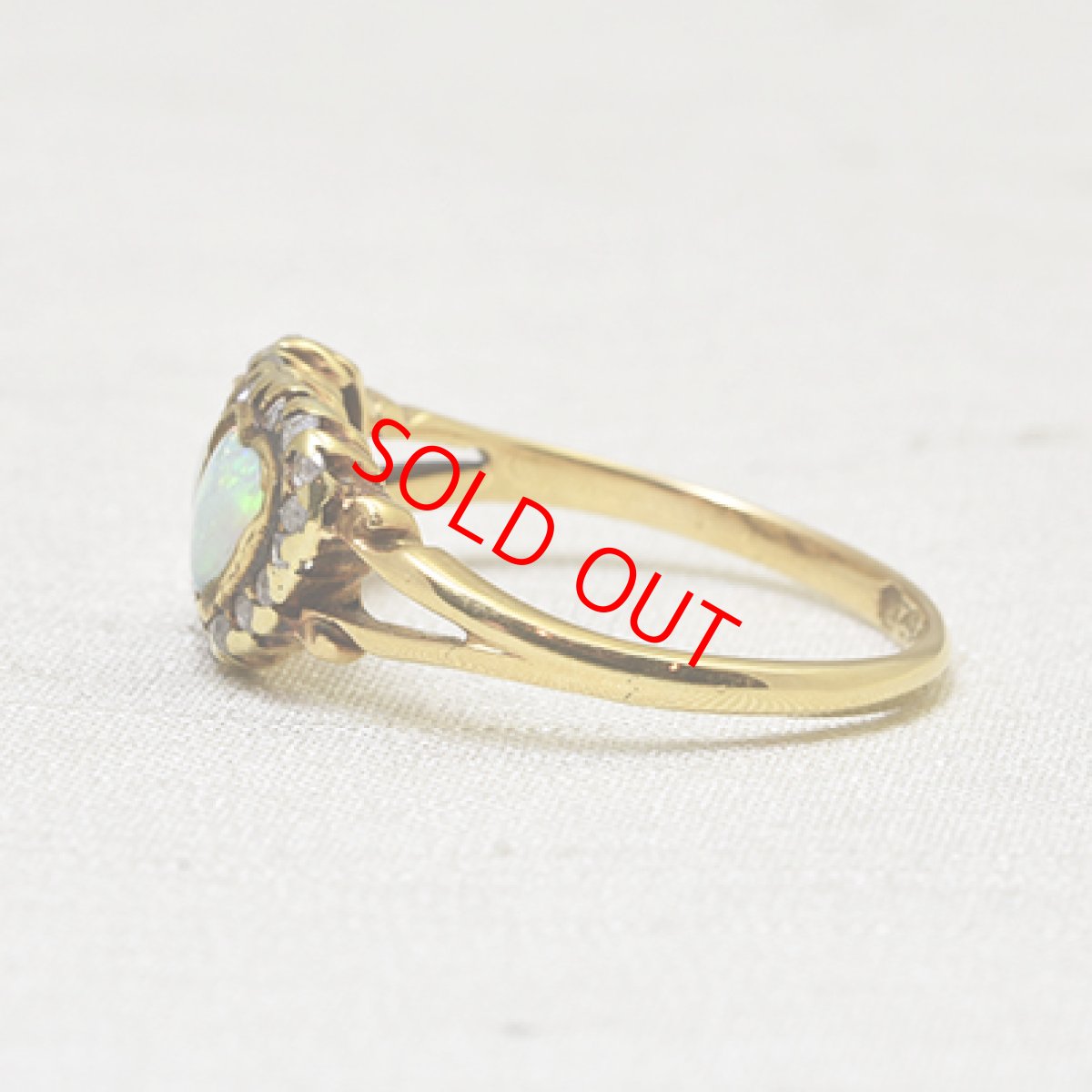 画像3: 18ct.オパール ダイヤモンドリング (3)