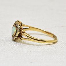 画像3: 18ct.オパール ダイヤモンドリング (3)