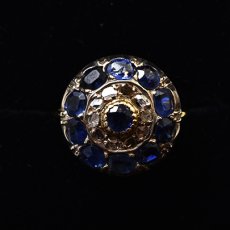 画像8: Sold 18ct.,sv.サファイア ・ダイヤモンドリング (8)