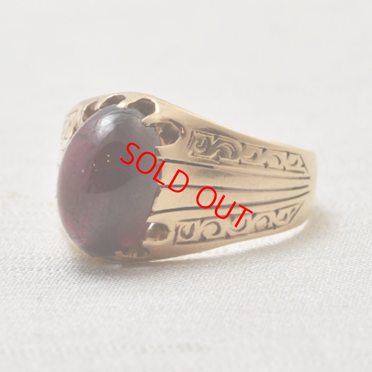 画像2: 14ct.ガーネットリング (2)