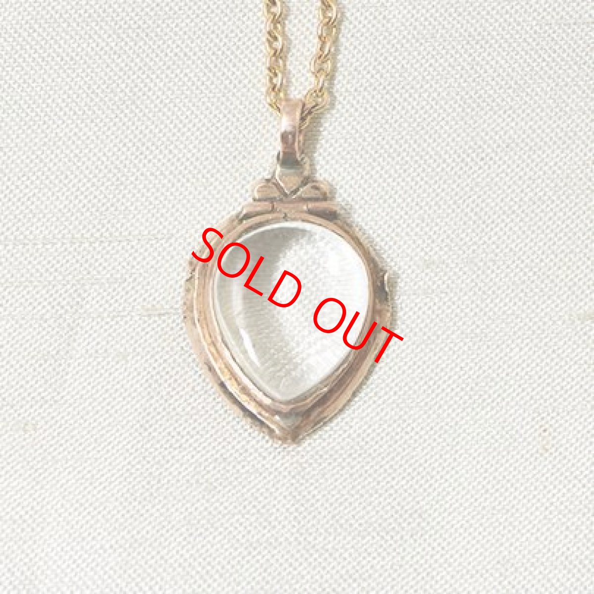 画像7: Gold.ガーネット・クリスタルロケットペンダント (7)