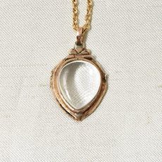 画像7: Gold.ガーネット・クリスタルロケットペンダント (7)