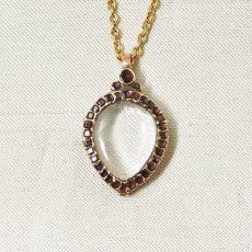 画像6: Gold.ガーネット・クリスタルロケットペンダント (6)