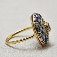 画像5: Sold 18ct.,sv.サファイア ・ダイヤモンドリング (5)