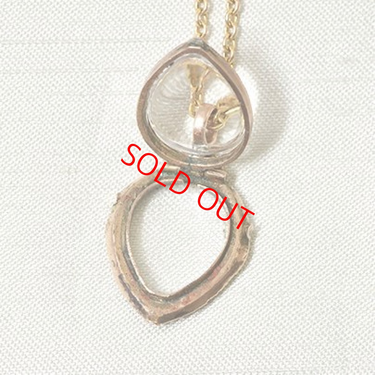 画像8: Gold.ガーネット・クリスタルロケットペンダント (8)