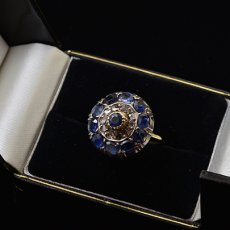 画像9: Sold 18ct.,sv.サファイア ・ダイヤモンドリング (9)