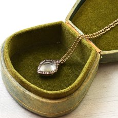 画像12: Gold.ガーネット・クリスタルロケットペンダント (12)