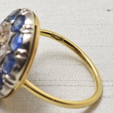 画像7: Sold 18ct.,sv.サファイア ・ダイヤモンドリング (7)