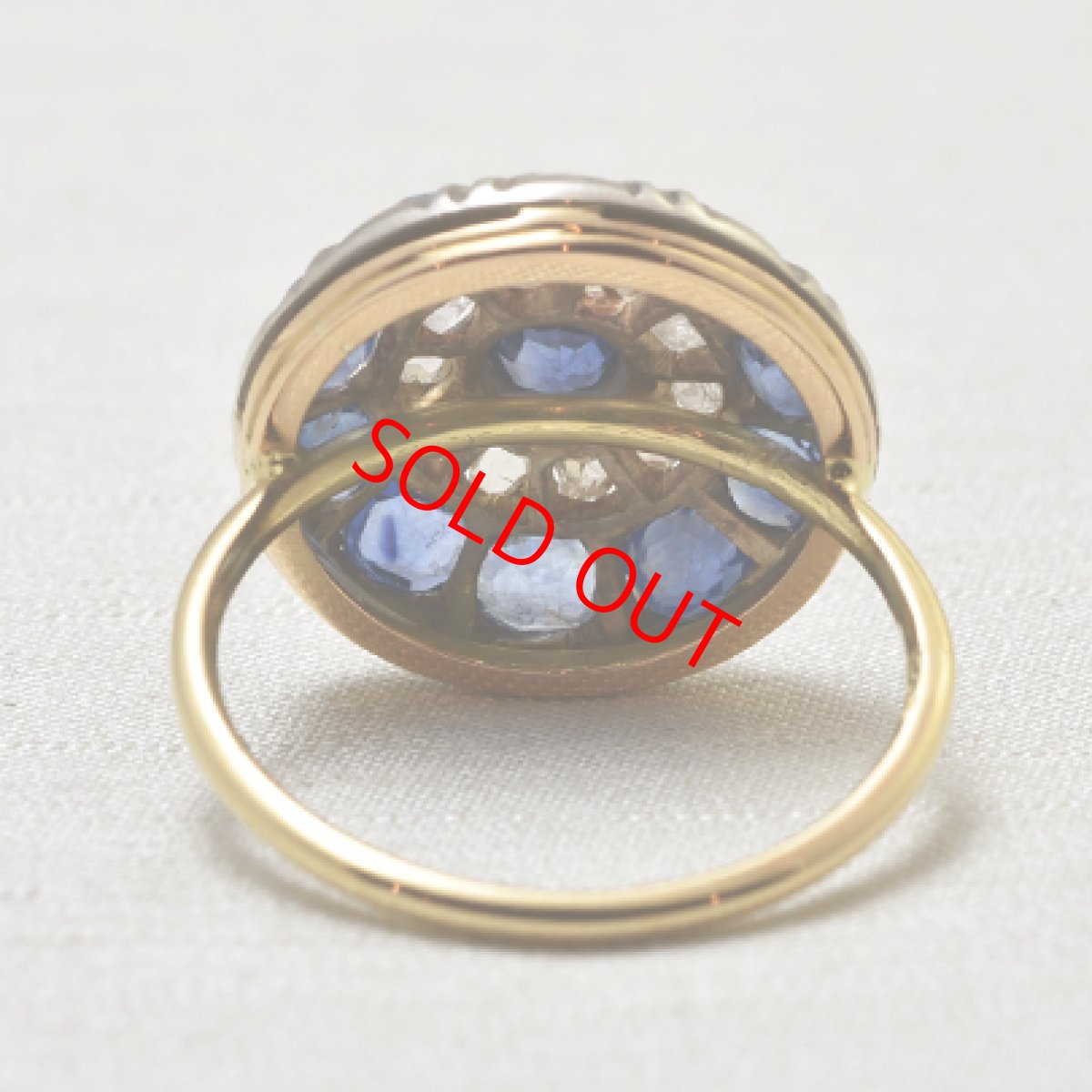 画像4: Sold 18ct.,sv.サファイア ・ダイヤモンドリング (4)