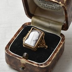 画像9: 14ct.シェルカメオリング (9)