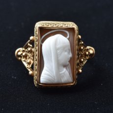 画像8: 14ct.シェルカメオリング (8)