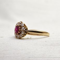 画像2: Sold　14ct.ビルマ産ルビー ダイヤモンドリング (2)
