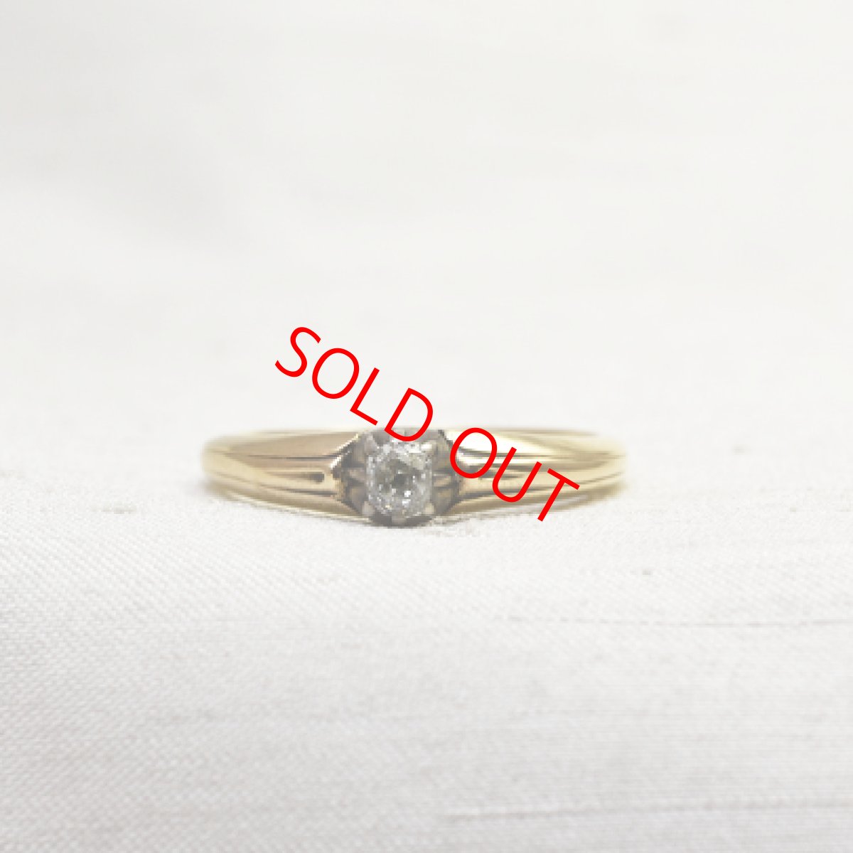 画像1: Sold ゴールド・シルバー　ダイヤモンドリング (1)