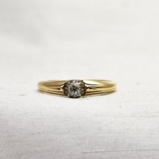 画像1: Sold ゴールド・シルバー　ダイヤモンドリング (1)