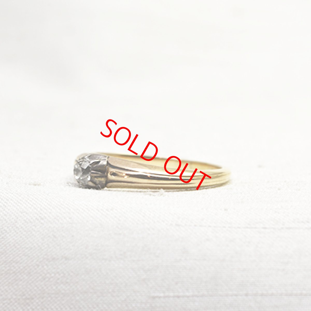 画像2: Sold ゴールド・シルバー　ダイヤモンドリング (2)