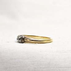 画像2: Sold ゴールド・シルバー　ダイヤモンドリング (2)