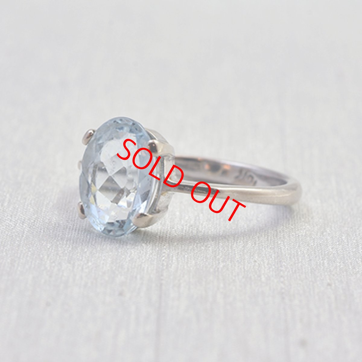 画像2: 18ct.アクアマリンリング (2)