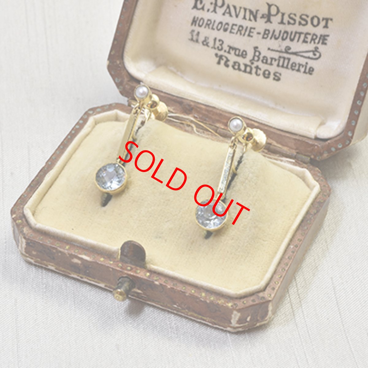 画像5: 15ct.アクアマリン・パールイヤリング 商談中 (5)