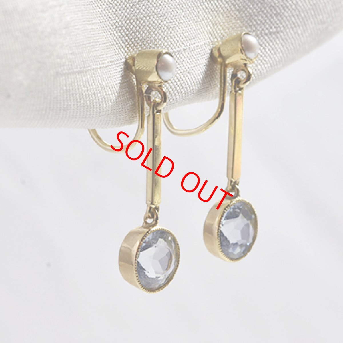 画像4: 15ct.アクアマリン・パールイヤリング 商談中 (4)