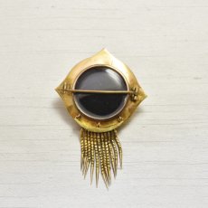 画像2: ゴールド ガーネットフリンジブローチ (2)