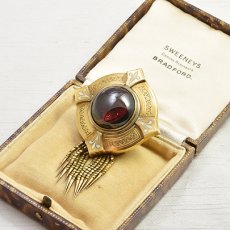 画像5: ゴールド ガーネットフリンジブローチ (5)