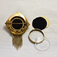 画像3: ゴールド ガーネットフリンジブローチ (3)