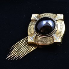 画像4: ゴールド ガーネットフリンジブローチ (4)