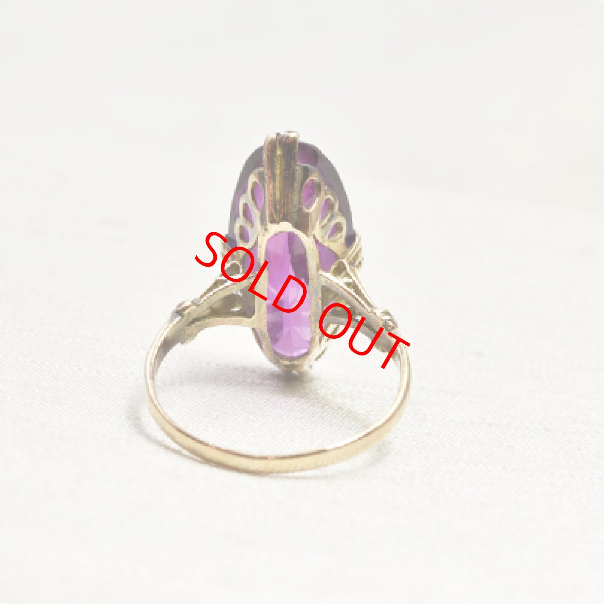 画像4: 18金シンセティックサファイア　リング (4)