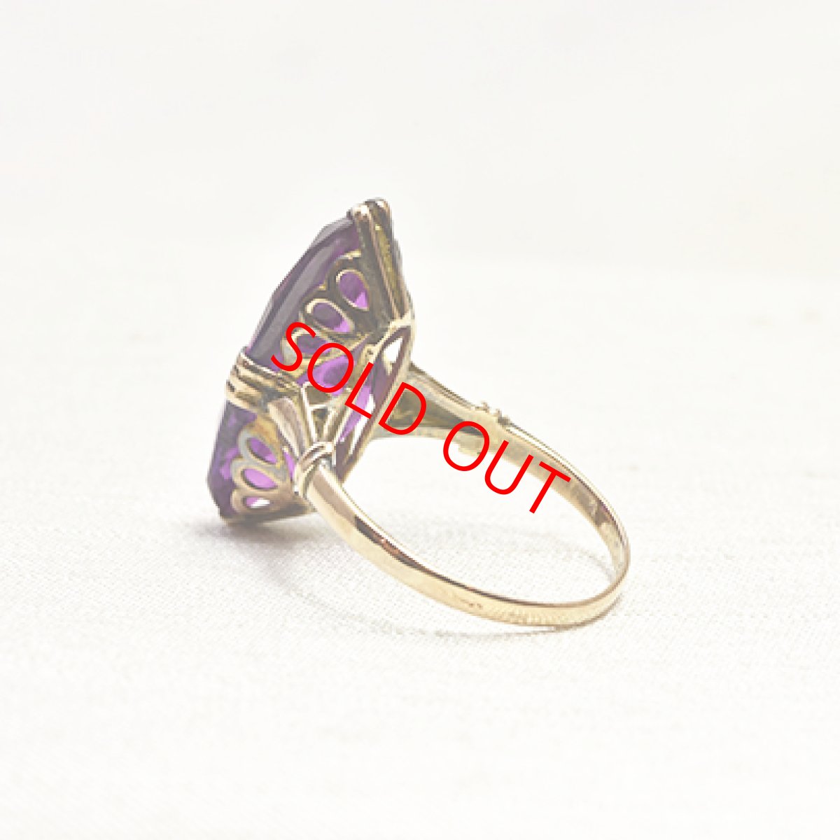 画像3: 18金シンセティックサファイア　リング (3)