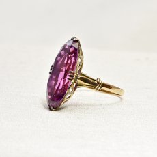 画像2: 18金シンセティックサファイア　リング (2)