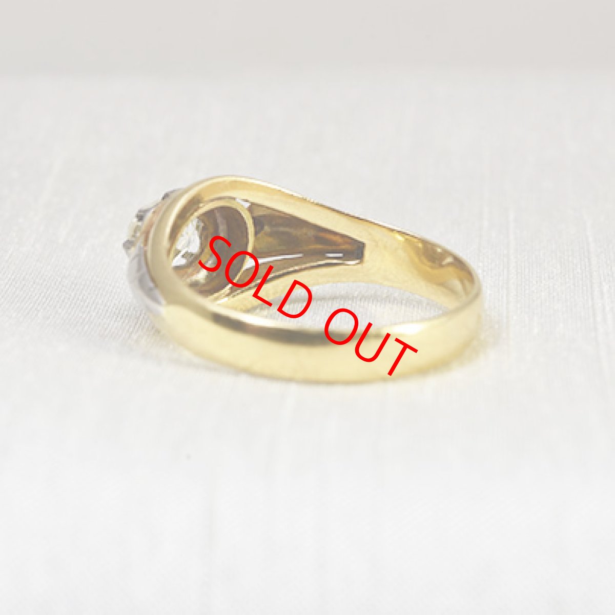 画像3: Sold 18ct.(pt)ダイヤモンドリング (3)