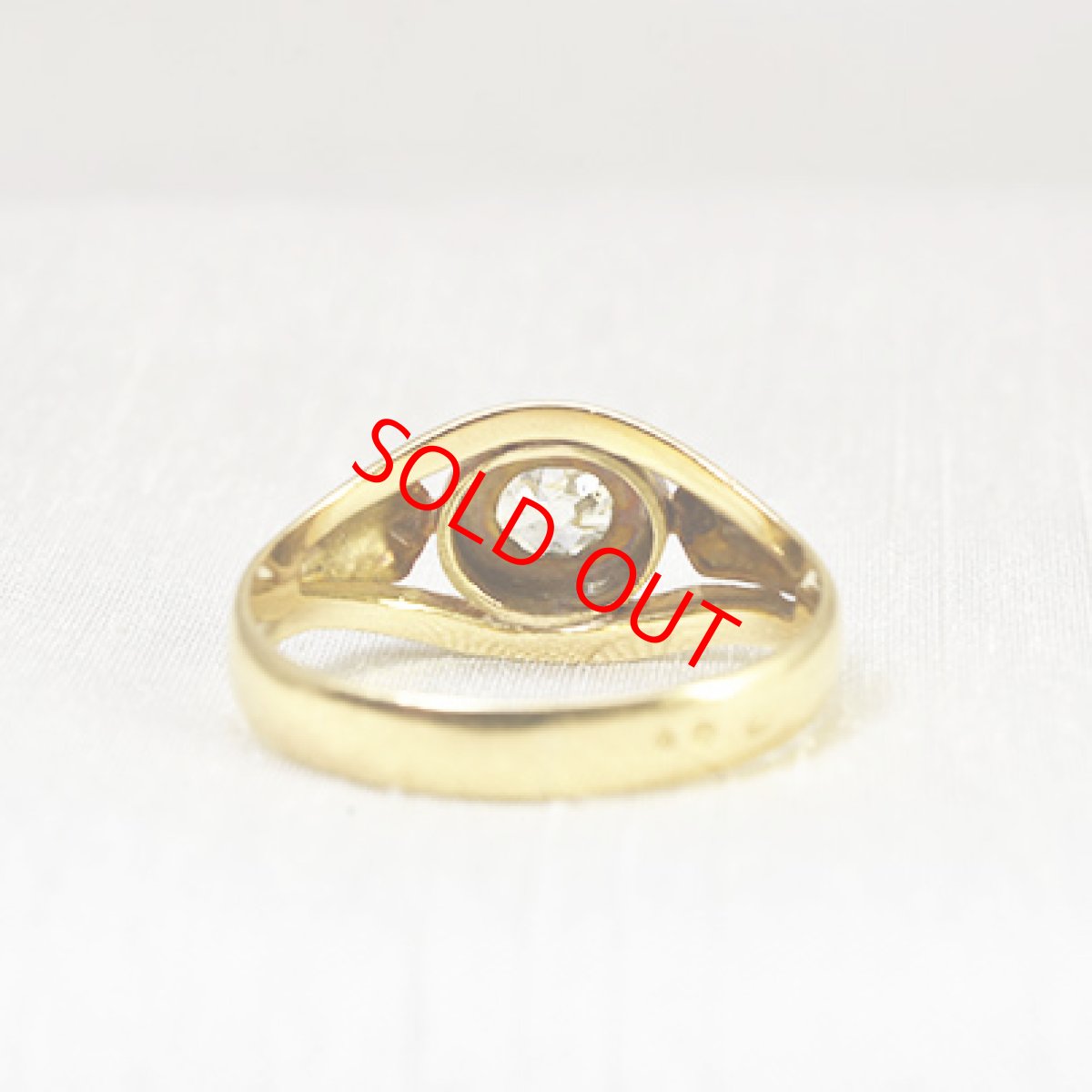 画像4: Sold 18ct.(pt)ダイヤモンドリング (4)