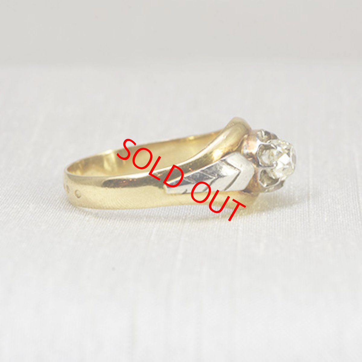 画像5: Sold 18ct.(pt)ダイヤモンドリング (5)