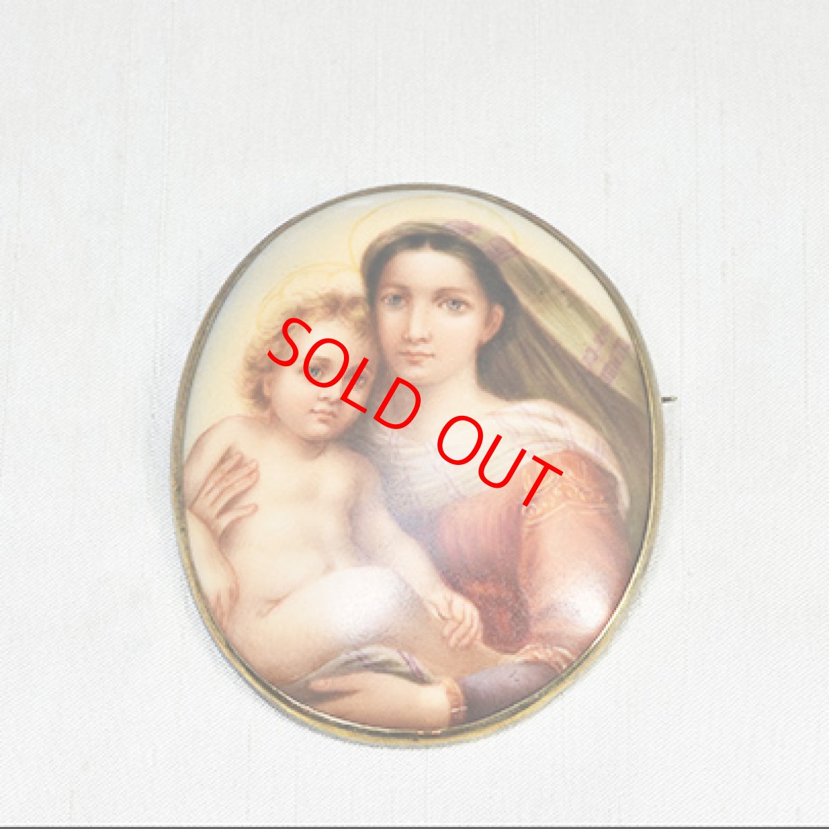 画像1: Sold svギルド　ポーセレンブローチ (1)