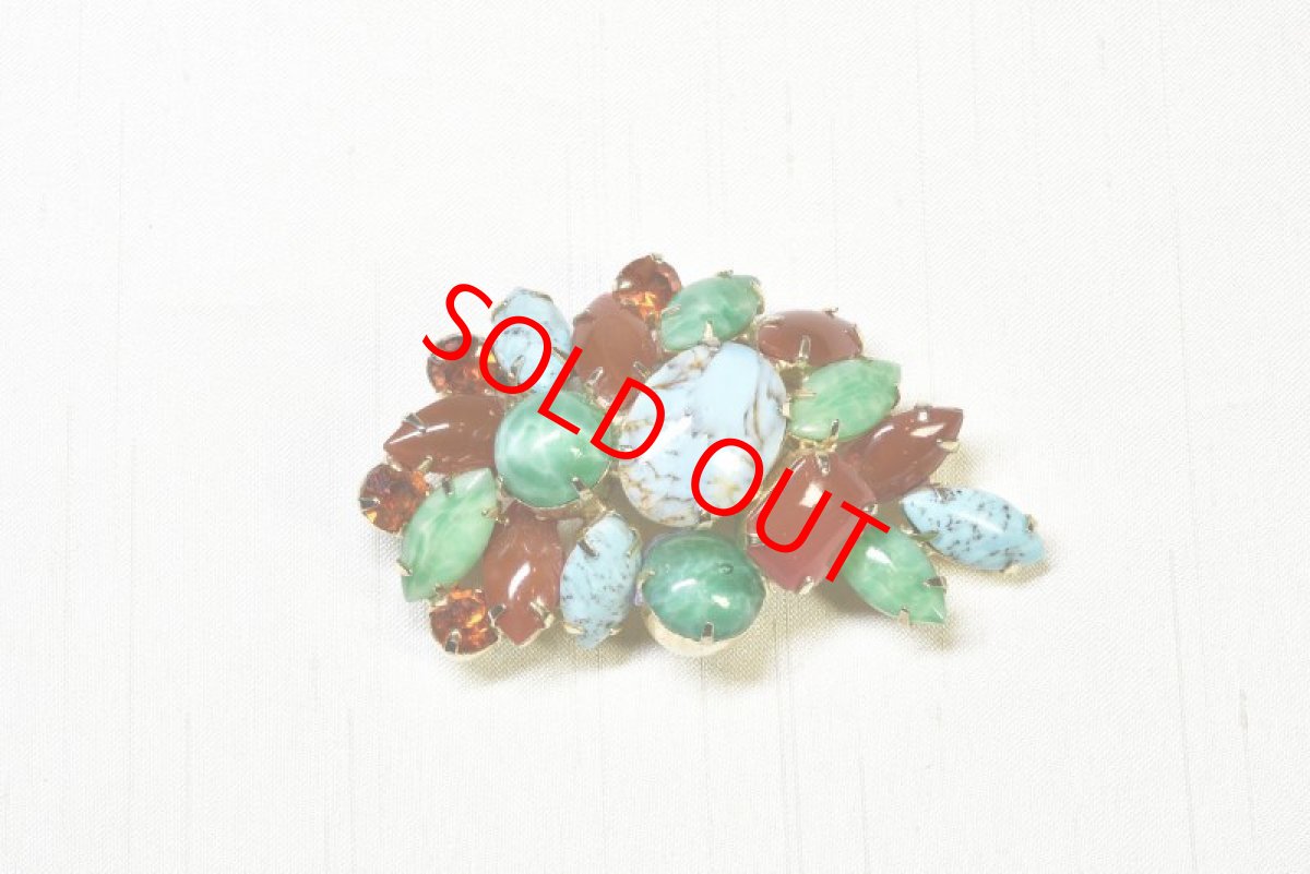 画像1: メタル グラスブローチ (1)