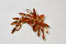 画像1: Sold メタル グラスブローチ Judy Lee  (1)