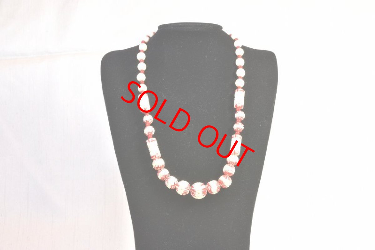 画像1: メタル練り物グラスネックレス (1)