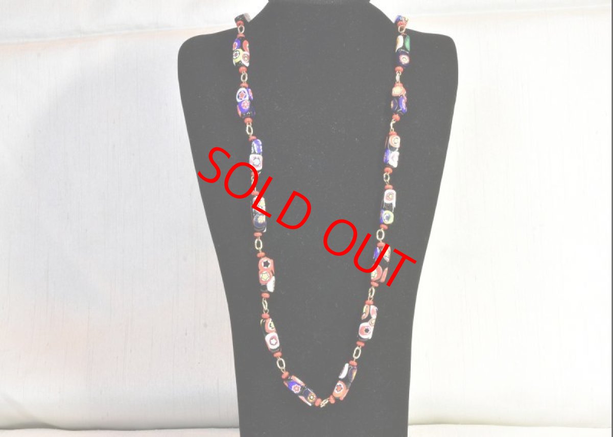 画像1: メタルグラスネックレス (1)