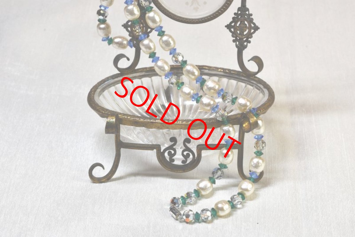 画像2: メタル フェイクパールネックレス (2)