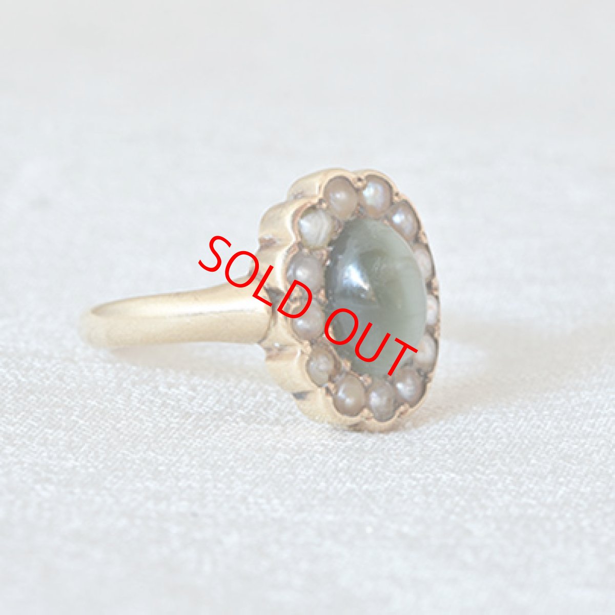 画像5: 14ct，クォーツキャッツアイリング (5)