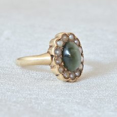 画像5: 14ct，クォーツキャッツアイリング (5)
