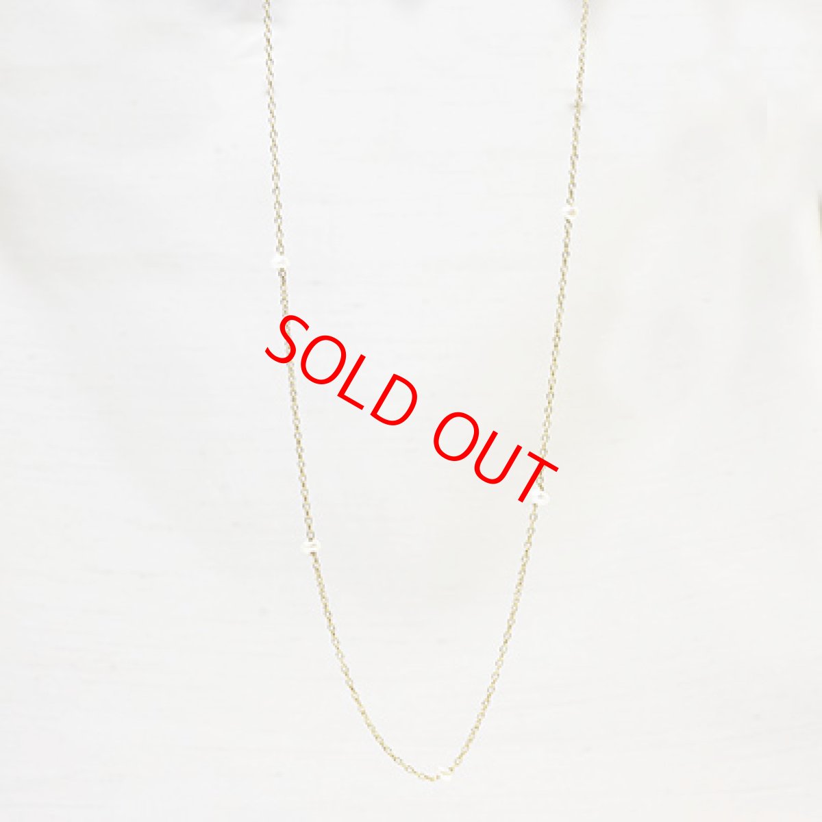 画像1: ゴールド.ナチュラルパールネックレス (1)